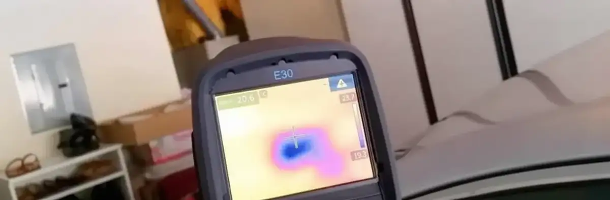 mold inspection using thermal imaging technology to detect moisture and hidden mold in a home in St Paul, MN