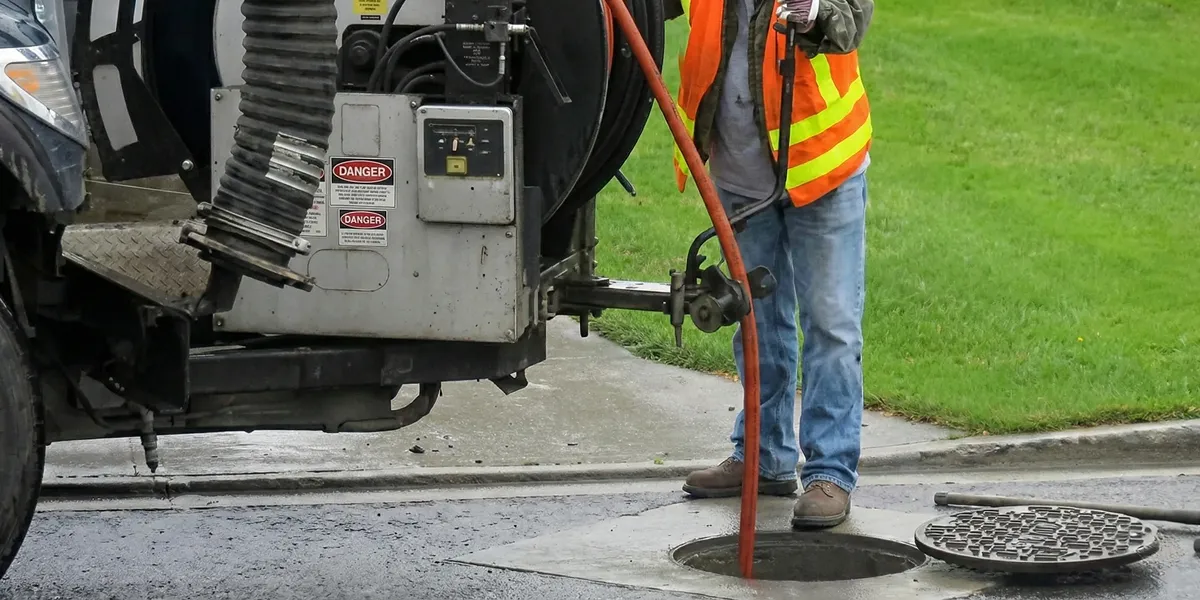 sewage clean up professionals using industrial equipment to remove contaminated wastewater in St Paul, MN